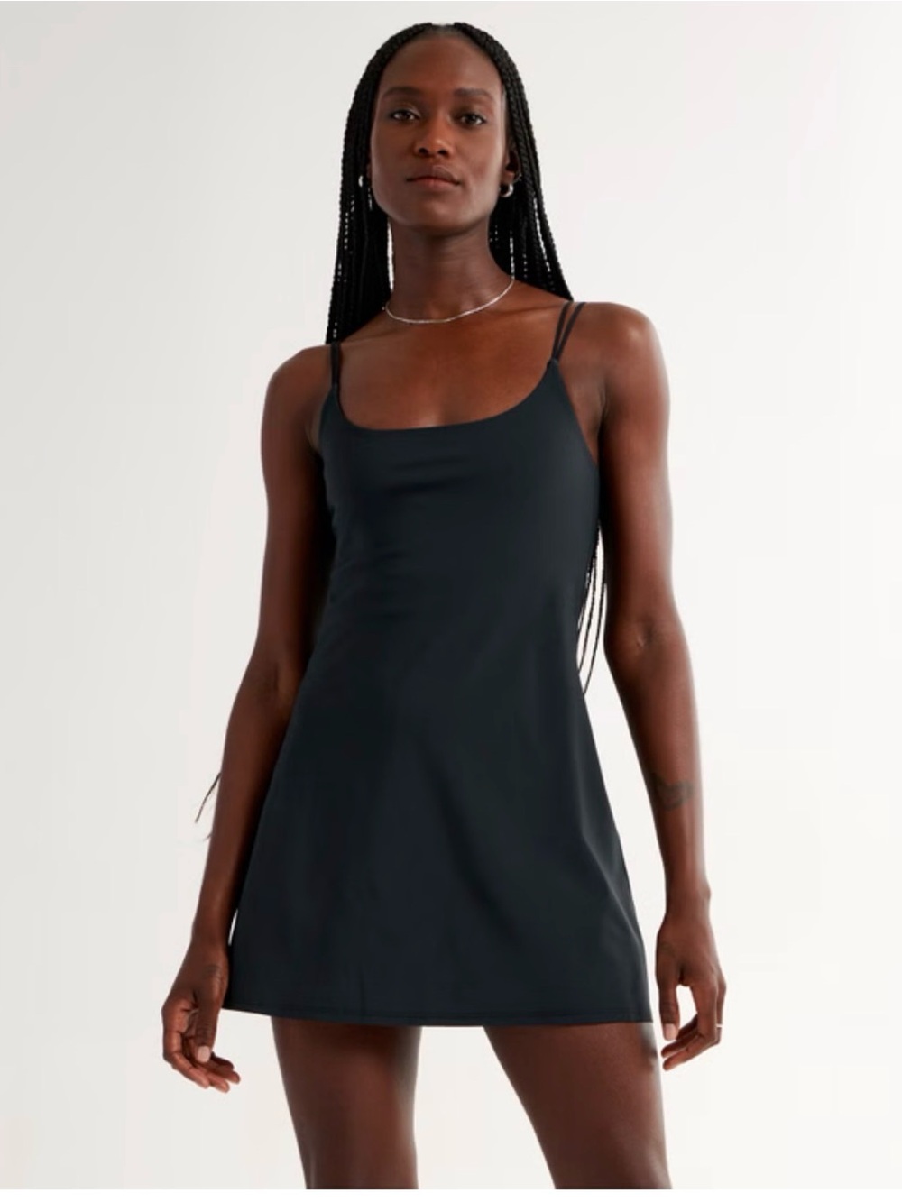 Abercrombie & Fitch Travelers Mini Dress with shorts, Black, LTall